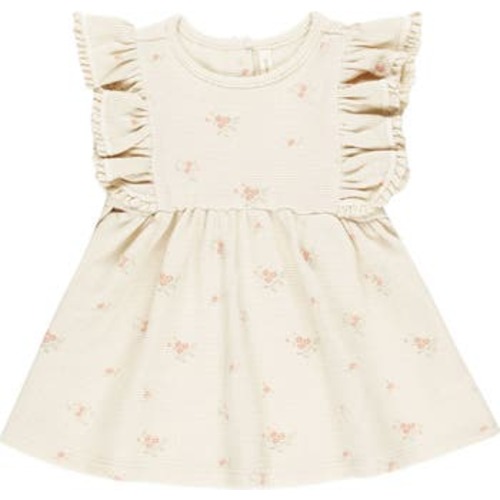 Daisy Floral Waffle Knit Organic Cotton Dress & Bloomers, 3-6M