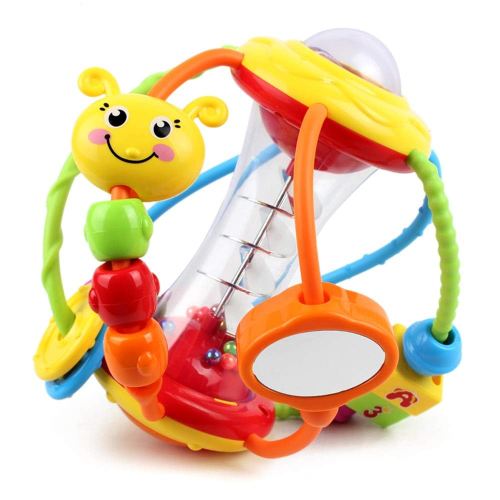 Baby Rattles Toys Set, Infant Grab N Shake Rattle, Sensory Activity Ball, Development Learning Music Toy, Newborn First Birthday Gifts for 0 1 2 3 4 5 6 7 8 9 10 12 Month Babies Boy Girl