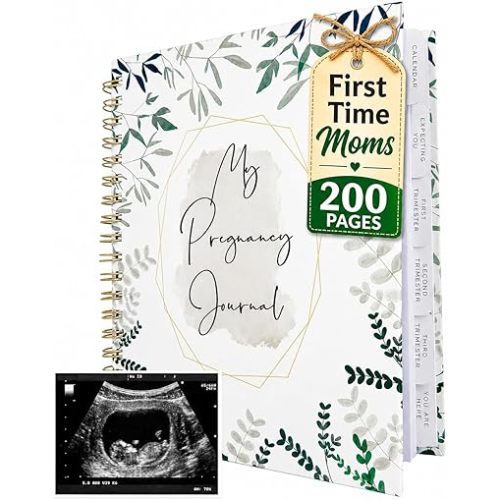 Pregnancy Journal for First Time Moms | Weekly Pregnancy Tracker & Baby Book | 200-Page Maternity Journal | Pregnancy Must Haves Keepsake Gift | Premium Hardcover Pregnancy Book for Expecting Moms
