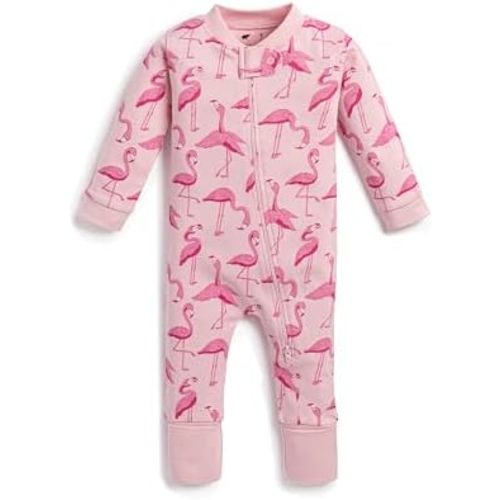 MONICA + ANDY One Piece Baby Pajamas, 100% Organic Baby Clothes for Girls and Boys, Sizes For Newborn and Infant
