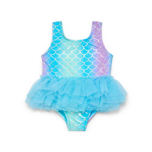 Wonder Nation Baby and Toddler Girl Mermaid Tutu One- Piece Swimsuit, Sizes 12M-5T