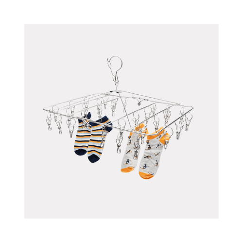 34 Peg Stainless Steel Airer - Silver - One Size