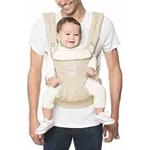 Ergobaby Omni 360 All-Position Baby Carrier for Newborn to Toddler with Lumbar Support (7-45 Pounds), Natural