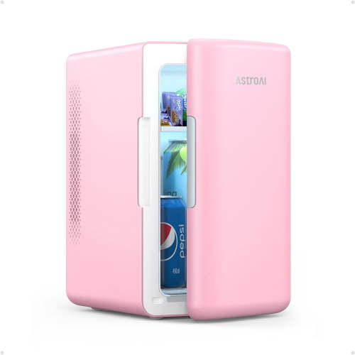 AstroAI Mini Fridge, 6L Portable Cooler Warmer for Skincare, Makeup, Drinks, Pink