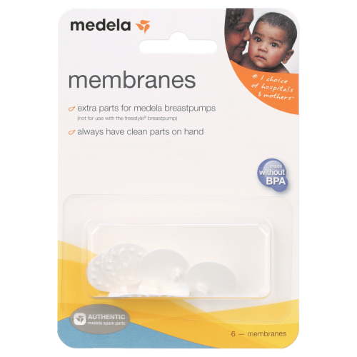 Medela Spare Breast Pump Membranes, Compatible with Medela Pump in Style Advanced, Swing, and Harmony, 6-Pack HSA/FSA Eligible