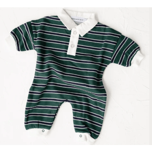 Campus Lounge Suit - Emerald Stripe - 1Y
