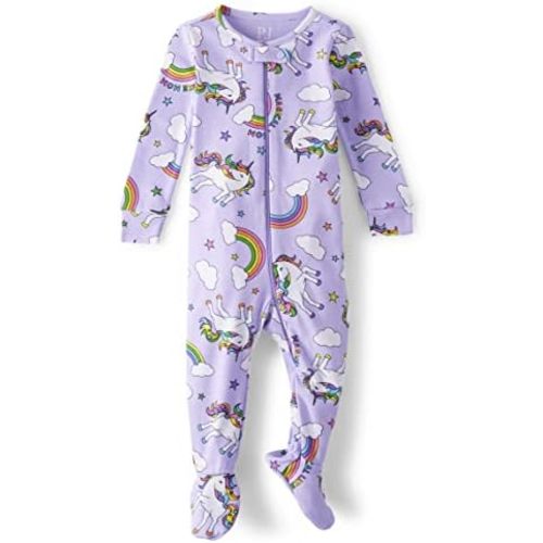 The Children's Place Baby-Girls and Toddler Long Sleeve Zip-Front Snug Fit 100% Cotton 1 or 2 Piece Set