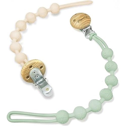 Gardez la tétine de votre bébé en sécurité avec les clips de tétine en silicone MumEZ – Support de tétine indispensable et succion pour bébé