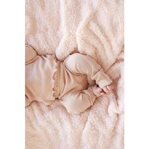 2pc Waffle Crossover Top & Bottom | Pink Fawn