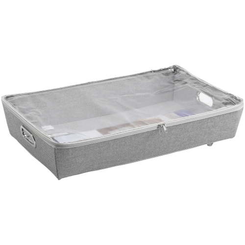 Better Homes & Gardens Under Bed Zippered Storage Bin, 26x15 inches, Polyester Cotton Organizer