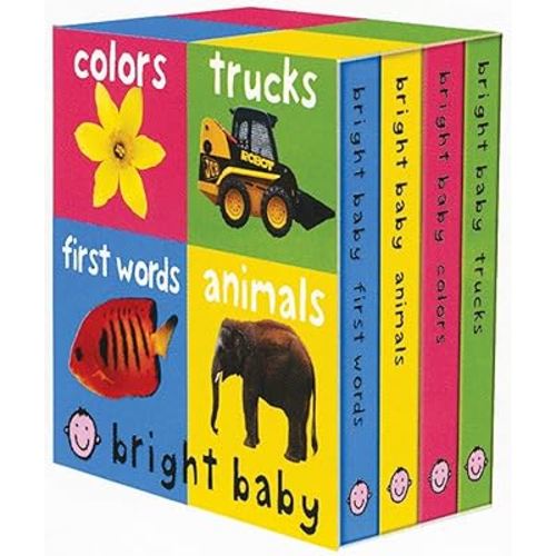 Bright Baby, 4 Copy Slipcase: Includes First Words, Animals, Colors, Trucks