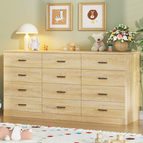 Ebern Designs 12-drawer Large Dresser 60" Wide Chest Of Drawers & Reviews | Wayfair