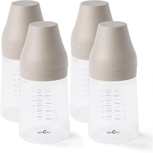 Spectra Baby Wide Neck Baby Bottles for Breast Milk, Pack of 4