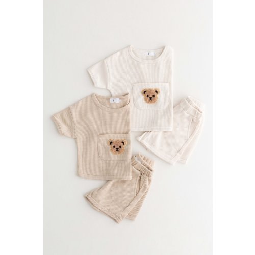 Waffle Bear 2 Piece T-Shirt & Shorts Set