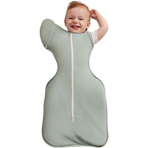 Love to Dream Swaddle Up Transition Swaddle, Patented Zip-Off Wings, Gently Helps Baby Transition to Arms-Free Sleep, Lite 0.2 TOG, Olive, Large (19-24 lbs.)