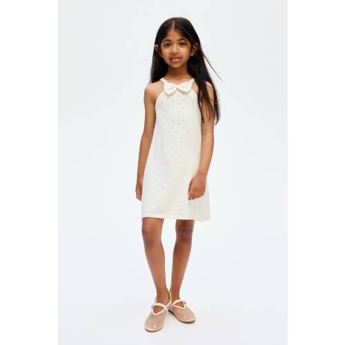 POINTELLE-KNIT COTTON DRESS