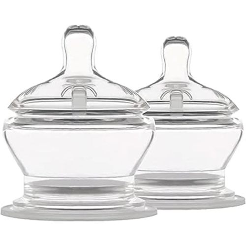 PopYum Stage 3 Fast Flow Anti-Colic Nipples, 2-Pack, 6+ Months 100% Soft Silicone Natural Latch Breast-Like Bottle Replacement Nipple