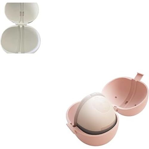 Breast Pump Case Compatible with EUFY S1 Pro, for E10, for E20 – Upright Hands-Free Pump Storage Organizer, Leak Prevention Holder for Fridge, Nightstand & Travel (White)