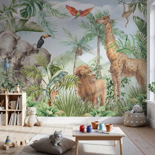 Animal Wallpaper & Murals for Kids' Rooms | Whimsy Tots