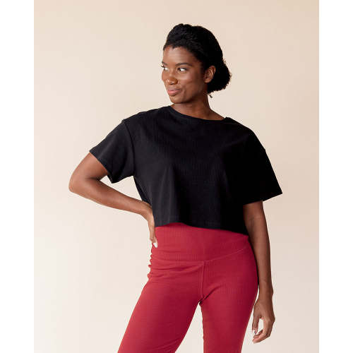 Short Sleeve Rib Knit Crop Top & Nursing Cover – ofanorigin