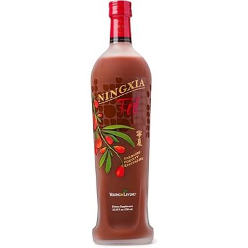 Young Living NingXia Red | 25.35 oz Bottle | Antioxidant-Rich Superfruit Blend | Antioxidant Drink | Increase Physical Energy | Features Wolfberry, Plum, Aronia, Cherry, Blueberry, & Pomegranate