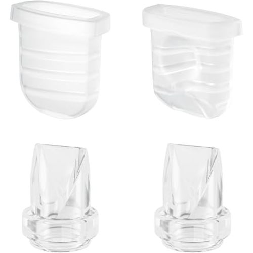 4-Counts S32 Model Breast Pump Parts, 2pcs Duckbill Valves and 2pcs Diaphragm Compatible with eufy S1 pro/S1/E20/E10, Fit for Lansinoh Discreet Duo/Nuliie/Motif Aura Glow S32 Pump