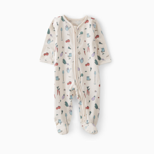 Carter's Little Planet Organic Cotton Sleep & Play Pajamas - Veggie Garden Print, Newborn