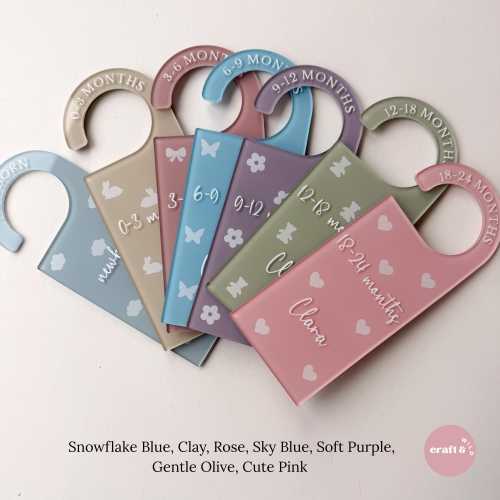 Personalised Baby/Toddler Closet Dividers: Acrylic Nursery Organiser, Custom Made
