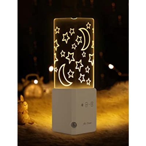 Nice Dream Star Moon Motion Sensor Night Light for Kids, Battery Operated Night Lights for Baby Nursery, Rechargeable Night Light for Bedroom, Stairway, Hallway, Bathroom, Kitchen