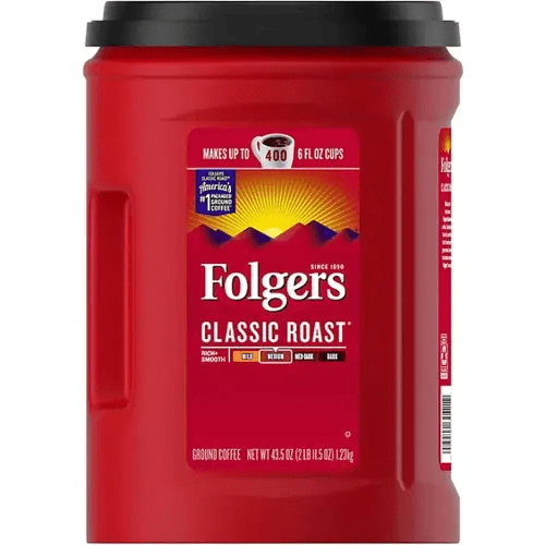 Folger Classic Roast Ground Coffee (43.5 oz.) - Pack of 1