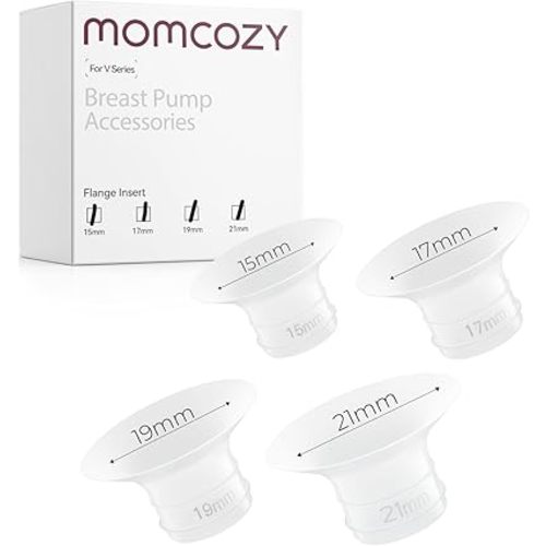 Momcozy Flange Insert 15/17/19/21mm Only for Momcozy V1 Pro/V2 Pro Breast Pump. Original V1 Pro/V2 Pro Breast Pump Replacement Accessories, 4PCS (15/17/19/21mm)