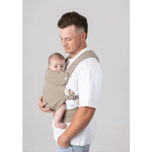 Mabē Monarch Ergonomic Baby Carrier - Premium Cotton Soft Structured Infant Carrier with Hip Healthy Design, 3 Carry Positions for Newborn to Toddler (7-35lbs) (Stone Sage)