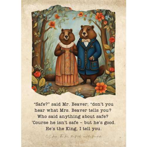 Mr. and Mrs. Beaver Narnia Quote Art (5x7 Digital Download)
