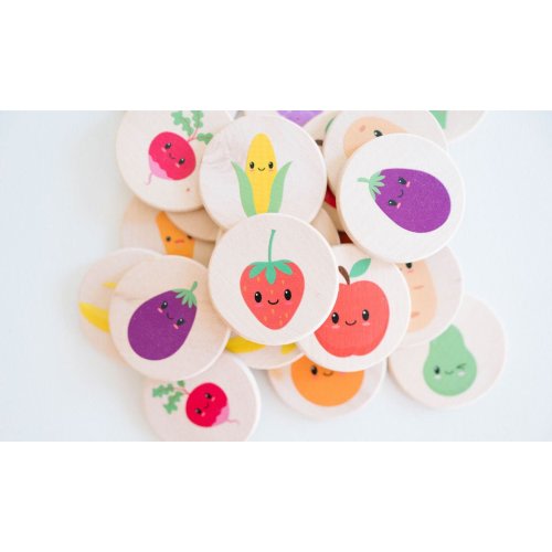 Happy Farmer's Market Matching Tiles by Bannor Toys