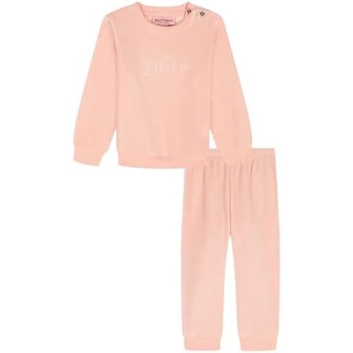 Juicy Couture Baby Girls' 2-piece Velour Set, Crewneck With Joggers