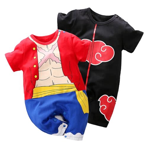 YFYBaby Baby Boys' 2 Pack Short Sleeve Romper Toddler Cartoon Onesie Outfits