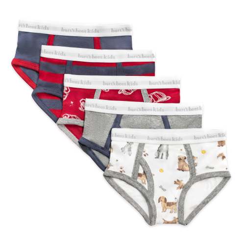 Puppy Party & Fire Fighter Hats Organic Cotton Toddler Boy Underwear 5 – Burt's Bees Baby