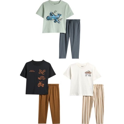 Kids' 6-Pack Transport Assorted T-Shirts & Joggers Set, 12-18M