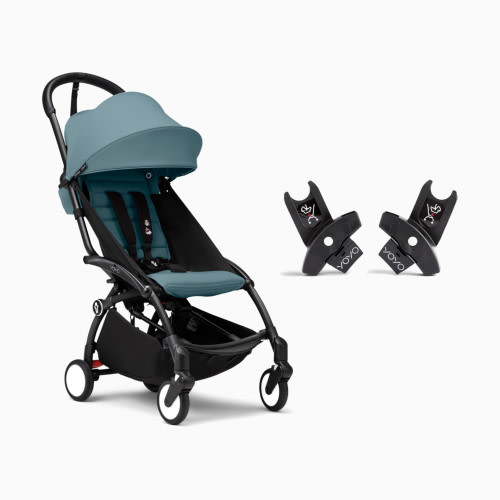 Stokke YOYO³ Stroller and Car Seat Adapter Bundle - Aqua