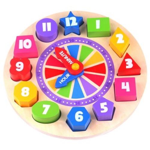 Fat Brain Toys What Time Is It? Glow-In-The-Dark Clock Puzzle FB168-1
