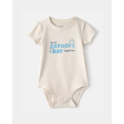 Baby 'Fathers Day' Graphic Bodysuit - Cream | Carter's