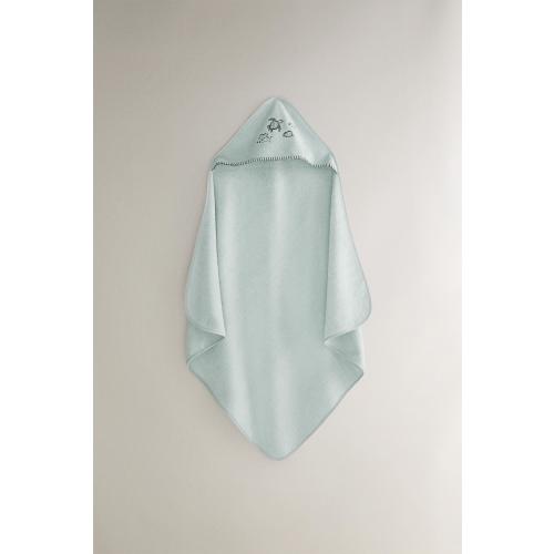 HOODED TROPICAL SEA BABY TOWEL