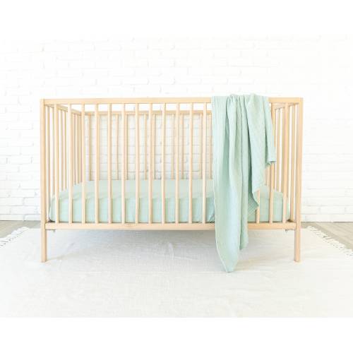 Muslin crib sheet - seafoam