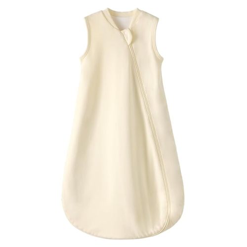 Baby Sleep Sack 6-12 Months, 1.0 Tog Supersoft Thermostatic Cotton Toddler Sleeping Sack for Babies Infant, 2-Way Zipper Baby Wearable Blanket for All Season
