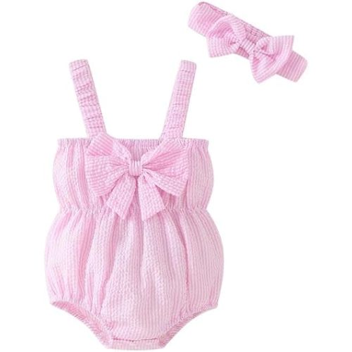 Newborn Infant Baby Girl Clothes Rompers Summer Halter Romper Infant Baby Clothes
