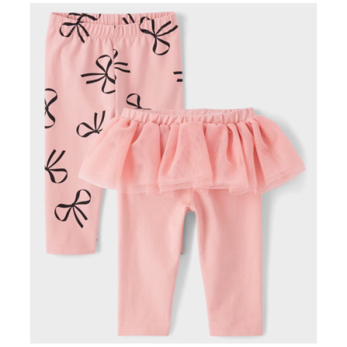 Baby Girls Bow Tutu Leggings 2-Pack - PINK | The Children's Place