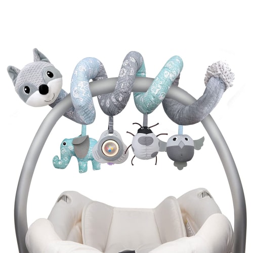 Car Seat Toys Newborn Toys, Stroller Toys Baby Toys 0-3 Months Infant Toys, Spiral Activity Plush Toys for Carseat Stroller Crib, Baby Toys for 0 3 6 9 12 Babies Boys Girls Infants