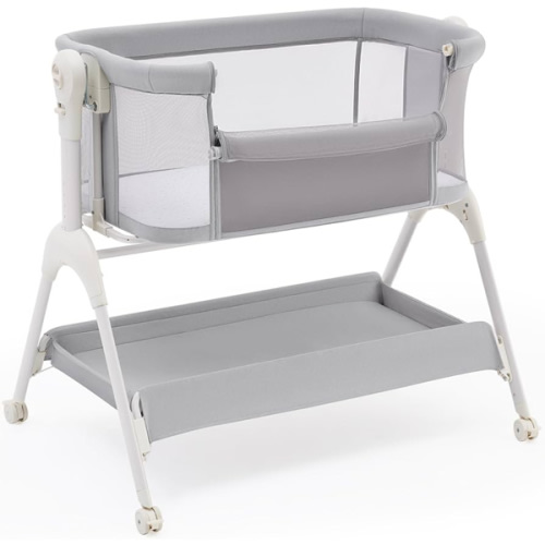HARPPA Cuddly Sway | 3-in-1 Rocking Baby Bassinet & Bedside Sleeper with Anti-Reflux Mattress for Newborns | Attaches to Bed, Adjustable Height, Tool-Free Setup, Portable Wheels, CPSC Certified, Gentle Rocking Motion | Ideal for Infants, Safe Co-Sleeping