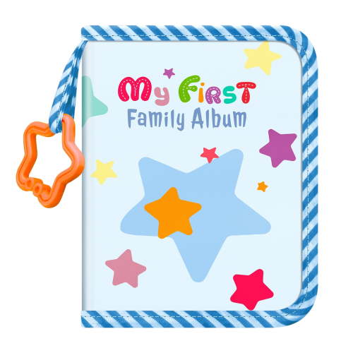 Fintie Mini Photo Album 4x6 Inch, 18 Photos My First Family Cute Album Book with Soft Cloth Cover & Hook for Shower Memory Birthday Gifts