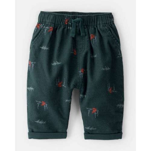 Baby Boy Woodland Fox Print Drawstring Pants - Green - OshKosh B'gosh | Carter's